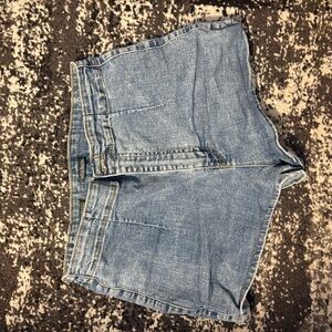 High Waisted Light Blue Denim Shorts